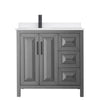 Custom image for Dark Gray with Matte Black Trim / White Quartz / No Mirror
