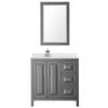Custom image for Dark Gray with Polished Chrome Trim / Carrara Cultured Marble / 24