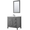 Custom image for Dark Gray with Polished Chrome Trim / Carrara Cultured Marble / 24