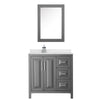 Custom image for Dark Gray with Polished Chrome Trim / Carrara Cultured Marble / Medicine Cabinet