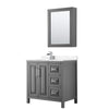 Custom image for Dark Gray with Polished Chrome Trim / Carrara Cultured Marble / Medicine Cabinet