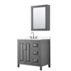 Custom image for Dark Gray with Polished Chrome Trim / Carrara Cultured Marble / Medicine Cabinet
