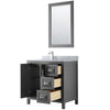 Custom image for Dark Gray with Polished Chrome Trim / White Carrara Marble / 24