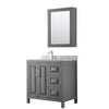 Custom image for Dark Gray with Polished Chrome Trim / White Carrara Marble / Medicine Cabinet