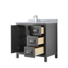 Custom image for Dark Gray with Polished Chrome Trim / White Carrara Marble / No Mirror