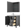 Custom image for Dark Gray with Polished Chrome Trim / Giotto Quartz / Medicine Cabinet