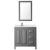 Custom image for Dark Gray with Polished Chrome Trim / White Cultured Marble / 24