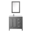 Custom image for Dark Gray with Polished Chrome Trim / White Cultured Marble / Medicine Cabinet