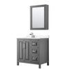 Custom image for Dark Gray with Polished Chrome Trim / White Cultured Marble / Medicine Cabinet
