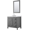 Custom image for Dark Gray with Polished Chrome Trim / White Cultured Marble / 24