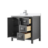 Custom image for Dark Gray with Polished Chrome Trim / White Quartz / No Mirror
