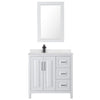Custom image for White with Matte Black Trim / Carrara Cultured Marble / 24