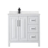 Custom image for White with Matte Black Trim / Carrara Cultured Marble / No Mirror