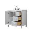 Custom image for White with Matte Black Trim / Carrara Cultured Marble / No Mirror