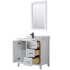 Custom image for White with Matte Black Trim / White Carrara Marble / 24
