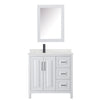 Custom image for White with Matte Black Trim / Giotto Quartz / Medicine Cabinet