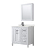 Custom image for White with Matte Black Trim / Giotto Quartz / Medicine Cabinet
