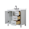 Custom image for White with Matte Black Trim / White Cultured Marble / No Mirror