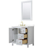 Custom image for White with Brushed Gold Trim / Carrara Cultured Marble / 24