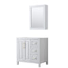 Custom image for White with Brushed Gold Trim / Medicine Cabinet