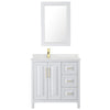Custom image for White with Brushed Gold Trim / Giotto Quartz / 24