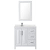 Custom image for White with Polished Chrome Trim / Carrara Cultured Marble / 24