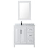 Custom image for White with Polished Chrome Trim / White Carrara Marble / 24