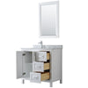 Custom image for White with Polished Chrome Trim / White Carrara Marble / 24