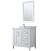 Custom image for White with Polished Chrome Trim / White Carrara Marble / 24