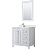 Custom image for White with Polished Chrome Trim / Giotto Quartz / 24