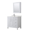 Custom image for White with Polished Chrome Trim / Giotto Quartz / Medicine Cabinet