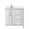Custom image for White with Polished Chrome Trim / White Cultured Marble / No Mirror