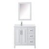 Custom image for White with Polished Chrome Trim / White Quartz / Medicine Cabinet