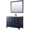 Custom image for Dark Blue with Matte Black Trim / Carrara Cultured Marble / 46