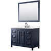 Custom image for Dark Blue with Matte Black Trim / Carrara Cultured Marble / 46