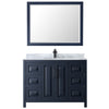Custom image for Dark Blue with Matte Black Trim / White Carrara Marble / 46