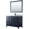 Custom image for Dark Blue with Matte Black Trim / White Carrara Marble / 46