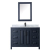 Custom image for Dark Blue with Matte Black Trim / White Carrara Marble / Medicine Cabinet