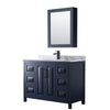 Custom image for Dark Blue with Matte Black Trim / White Carrara Marble / Medicine Cabinet