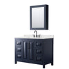 Custom image for Dark Blue with Matte Black Trim / Giotto Quartz / Medicine Cabinet