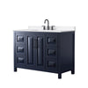 Custom image for Dark Blue with Matte Black Trim / White Quartz / No Mirror