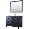Custom image for Dark Blue with Brushed Gold Trim / Carrara Cultured Marble / 46