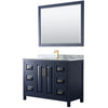 Custom image for Dark Blue with Brushed Gold Trim / White Carrara Marble / 46