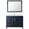 Custom image for Dark Blue with Brushed Gold Trim / Giotto Quartz / 46