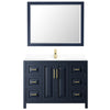 Custom image for Dark Blue with Brushed Gold Trim / White Cultured Marble / 46