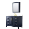 Custom image for Dark Blue with Brushed Gold Trim / White Cultured Marble / Medicine Cabinet