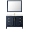 Custom image for Dark Blue with Brushed Gold Trim / White Quartz / 46