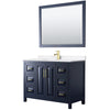 Custom image for Dark Blue with Brushed Gold Trim / White Quartz / 46