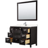 Custom image for Dark Espresso with Polished Chrome Trim / Carrara Cultured Marble / 46