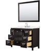 Custom image for Dark Espresso with Polished Chrome Trim / Carrara Cultured Marble / 46
